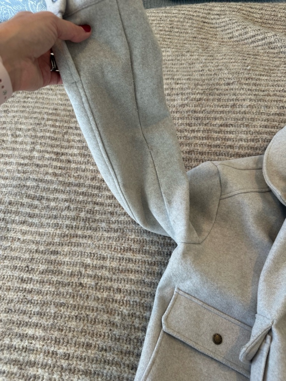 Banana Republic Light Gray Women's Wool-Blend Jacket - Picture 9 of 9